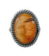 Oyster Shell Sterling Silver Native American Ring Size 7-1/4 JX130299